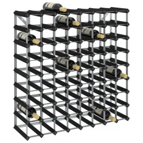 Solid black pine wood wine rack for 72 bottles by , Wine racks - Ref: Foro24-325916, Price: 124,98 €, Discount: %
