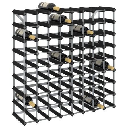 Flaschenregal für 72 Flaschen massives Kiefernholz schwarz von , Weinregale - Ref: Foro24-325916, Preis: 127,22 €, Rabatt: %