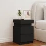Mesita de noche con luces LED negro 35x39x55 cm de , Mesitas de noche - Ref: Foro24-836751, Precio: 62,30 €, Descuento: %