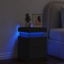 Mesita de noche con luces LED negro 35x39x55 cm de , Mesitas de noche - Ref: Foro24-836751, Precio: 61,15 €, Descuento: %