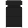 Mesita de noche con luces LED negro 35x39x55 cm de , Mesitas de noche - Ref: Foro24-836751, Precio: 61,15 €, Descuento: %