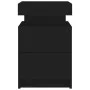 Mesita de noche con luces LED negro 35x39x55 cm de , Mesitas de noche - Ref: Foro24-836751, Precio: 62,30 €, Descuento: %