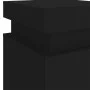 Mesita de noche con luces LED negro 35x39x55 cm de , Mesitas de noche - Ref: Foro24-836751, Precio: 62,30 €, Descuento: %