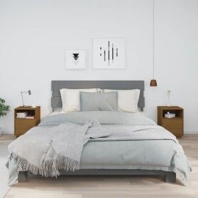 Bedside tables 2 pcs honey brown pine wood 40x34x55 cm by vidaXL, Nightstands - Ref: Foro24-818322, Price: 97,95 €, Discount: %