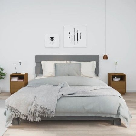 Nachttische 2 Stück honigbraunes Kiefernholz 40x34x55 cm von vidaXL, Nachttische - Ref: Foro24-818322, Preis: 97,95 €, Rabatt: %