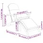Adirondack-Gartenstuhl mit Fußstütze aus massivem Akazienholz von , Gartenstühle - Ref: Foro24-360034, Preis: 202,98 €, Rabat...