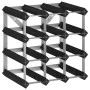 Wine rack for 12 bottles solid black pine wood by , Wine racks - Ref: Foro24-325913, Price: 30,17 €, Discount: %