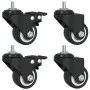 Black iron swivel wheels 4 units 35 mm by , Wheels - Ref: Foro24-365494, Price: 22,57 €, Discount: %