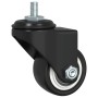 Black iron swivel wheels 4 units 35 mm by , Wheels - Ref: Foro24-365494, Price: 24,91 €, Discount: %