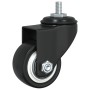 Black iron swivel wheels 4 units 35 mm by , Wheels - Ref: Foro24-365494, Price: 24,91 €, Discount: %