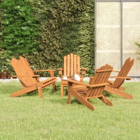 Juego de muebles de jardín Adirondack 5 piezas madera acacia