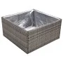 Synthetic gray rattan planter 80x80x40 cm by , Pots and planters - Ref: Foro24-319175, Price: 69,53 €, Discount: %