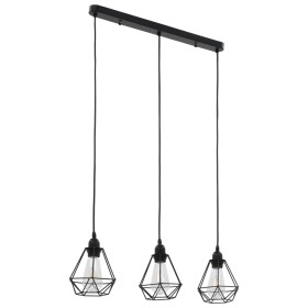 Deckenleuchte mit schwarzem Rautendesign, 3 E27-Glühbirnen von vidaXL, Lampen - Ref: Foro24-281633, Preis: 54,47 €, Rabatt: %