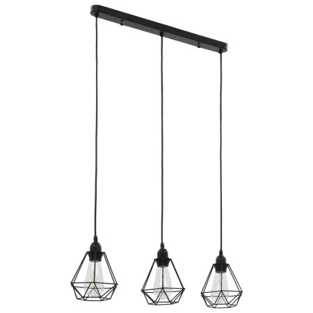 Ceiling lamp with black rhombus design 3 E27 bulbs by vidaXL, Lamps - Ref: Foro24-281633, Price: 56,83 €, Discount: %