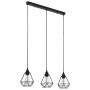 Lámpara de techo con diseño de rombos negra 3 bombillas E27 de vidaXL, Lámparas - Ref: Foro24-281633, Precio: 53,94 €