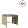 Gartenhocker Kissen 4 Stück PE Rattan Beige Mix 41x41x36cm von , Hocker für den Außenbereich - Ref: Foro24-365047, Preis: 101...