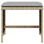 Taburetes jardín cojines 4 uds ratán PE beige mezcla 41x41x36cm de , Otomanas de exterior - Ref: Foro24-365047, Precio: 95,21 €