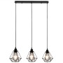 Ceiling lamp with black rhombus design 3 E27 bulbs by vidaXL, Lamps - Ref: Foro24-281633, Price: 56,83 €, Discount: %