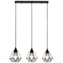Deckenleuchte mit schwarzem Rautendesign, 3 E27-Glühbirnen von vidaXL, Lampen - Ref: Foro24-281633, Preis: 55,60 €, Rabatt: %