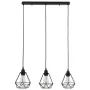 Deckenleuchte mit schwarzem Rautendesign, 3 E27-Glühbirnen von vidaXL, Lampen - Ref: Foro24-281633, Preis: 55,60 €, Rabatt: %