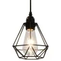 Lámpara de techo con diseño de rombos negra 3 bombillas E27 de vidaXL, Lámparas - Ref: Foro24-281633, Precio: 55,60 €, Descue...