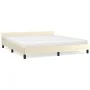 Bed frame with cream synthetic leather headboard 180x200cm by , Beds and slatted bases - Ref: Foro24-347515, Price: 128,27 €,...