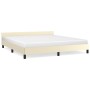 Bettgestell mit cremefarbenem Kunstleder-Kopfteil 180x200cm von , Betten und Lattenroste - Ref: Foro24-347515, Preis: 130,51 ...