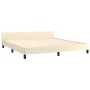 Bettgestell mit cremefarbenem Kunstleder-Kopfteil 180x200cm von , Betten und Lattenroste - Ref: Foro24-347515, Preis: 130,51 ...