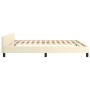Bettgestell mit cremefarbenem Kunstleder-Kopfteil 180x200cm von , Betten und Lattenroste - Ref: Foro24-347515, Preis: 130,51 ...