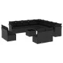 Set sofás de jardín 14 pzas con cojines ratán sintético negro by , Garden sets - Ref: Foro24-3250334, Price: 854,85 €, Discou...