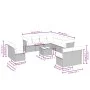 12-teiliges Gartensofa-Set mit schwarzen Kissen aus synthetischem Rattan. von , Gartensets - Ref: Foro24-3249664, Preis: 754,...