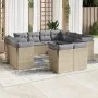 Gartensofa-Set 11-teilig mit beigen Polstern aus synthetischem Rattan von , Gartensets - Ref: Foro24-3250348, Preis: 816,02 €...