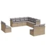 Set de sofás de jardín 11pzas con cojines ratán sintético beige by , Garden sets - Ref: Foro24-3249658, Price: 648,22 €, Disc...