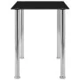 Black tempered glass dining table 120x60x75 cm by vidaXL, Kitchen and dining tables - Ref: Foro24-281852, Price: 106,82 €, Di...