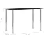 Schwarzer Esstisch aus gehärtetem Glas, 120 x 60 x 75 cm von vidaXL, Küchen- und Esstische - Ref: Foro24-281852, Preis: 106,8...