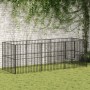 Corralito para perros con 8 paneles acero galvanizado negro de , Casetas para perros - Ref: Foro24-3209557, Precio: 196,15 €,...