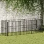 Hundegehege mit 8 Paneelen aus schwarzem feuerverzinktem Stahl. von , Hundehütten - Ref: Foro24-3209557, Preis: 188,71 €, Rab...