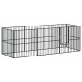 Hundegehege mit 8 Paneelen aus schwarzem feuerverzinktem Stahl. von , Hundehütten - Ref: Foro24-3209557, Preis: 196,27 €, Rab...
