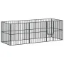Hundegehege mit 8 Paneelen aus schwarzem feuerverzinktem Stahl. von , Hundehütten - Ref: Foro24-3209557, Preis: 188,71 €, Rab...