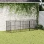 Hundegehege mit 8 Paneelen aus schwarzem feuerverzinktem Stahl. von , Hundehütten - Ref: Foro24-3209557, Preis: 188,71 €, Rab...