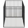 Hundegehege mit 8 Paneelen aus schwarzem feuerverzinktem Stahl. von , Hundehütten - Ref: Foro24-3209557, Preis: 196,27 €, Rab...