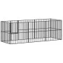 Hundegehege mit 8 Paneelen aus schwarzem feuerverzinktem Stahl. von , Hundehütten - Ref: Foro24-3209557, Preis: 188,71 €, Rab...