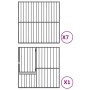 Hundegehege mit 8 Paneelen aus schwarzem feuerverzinktem Stahl. von , Hundehütten - Ref: Foro24-3209557, Preis: 196,27 €, Rab...