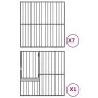 Hundegehege mit 8 Paneelen aus schwarzem feuerverzinktem Stahl. von , Hundehütten - Ref: Foro24-3209557, Preis: 188,71 €, Rab...