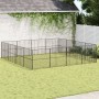 Hundegehege mit 16 Paneelen aus schwarzem feuerverzinktem Stahl. von , Hundehütten - Ref: Foro24-3209555, Preis: 395,05 €, Ra...