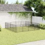 Hundegehege mit 16 Paneelen aus schwarzem feuerverzinktem Stahl. von , Hundehütten - Ref: Foro24-3209555, Preis: 395,05 €, Ra...