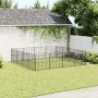 Hundegehege mit 16 Paneelen aus schwarzem feuerverzinktem Stahl. von , Hundehütten - Ref: Foro24-3209555, Preis: 387,13 €, Ra...