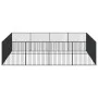 Hundegehege mit 16 Paneelen aus schwarzem feuerverzinktem Stahl. von , Hundehütten - Ref: Foro24-3209555, Preis: 387,13 €, Ra...
