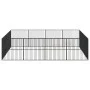 Hundegehege mit 16 Paneelen aus schwarzem feuerverzinktem Stahl. von , Hundehütten - Ref: Foro24-3209555, Preis: 387,13 €, Ra...