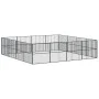 Hundegehege mit 16 Paneelen aus schwarzem feuerverzinktem Stahl. von , Hundehütten - Ref: Foro24-3209555, Preis: 387,13 €, Ra...
